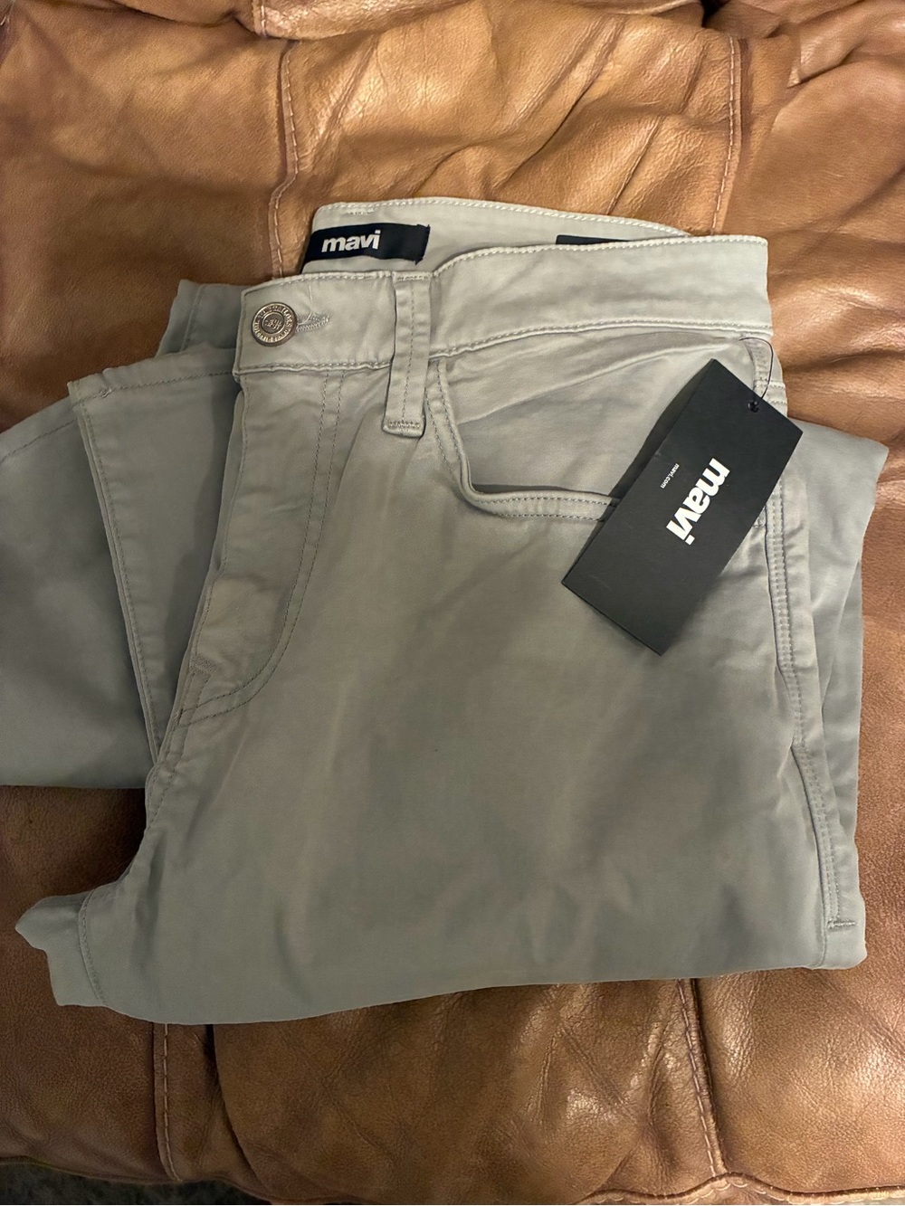 Mavi Men's Zach Straight leg Pants in Light Gray